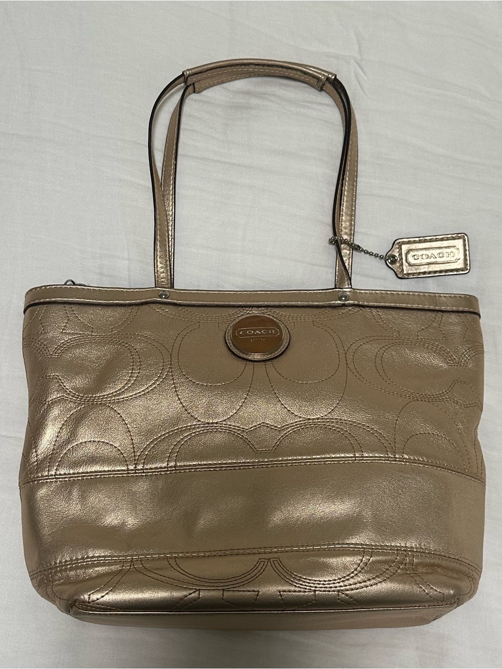 Gold Coach Tote Bag